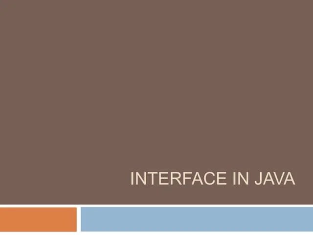 OOP With Java - Abstract Classes And Interfaces | PPT