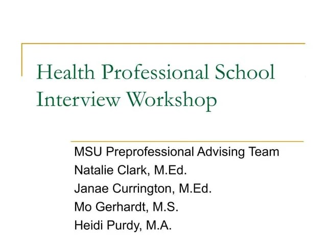 Interview Workshop Fall 2015 | PPT