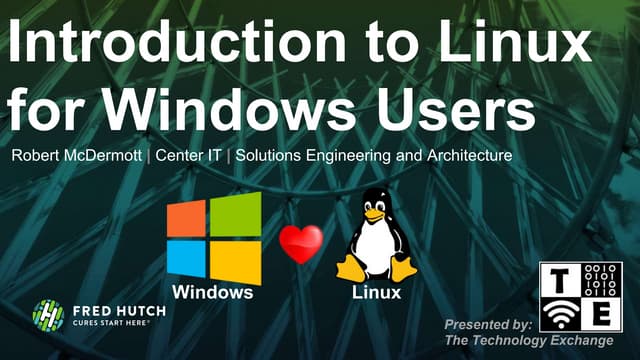 Introduction To Linux For Windows Users | PPTX