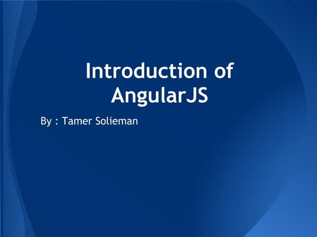 Introduction Of Angular Js | PDF