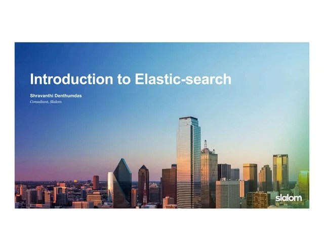 Introduction To Elasticsearch | PDF