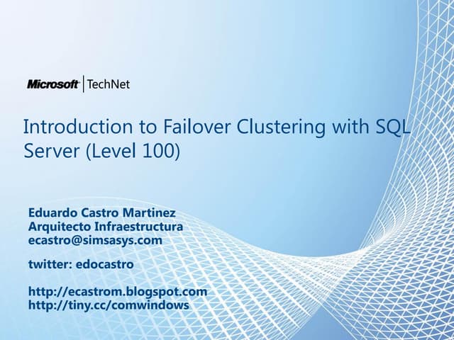 Introduction To Failover Clustering With Sql Server | PDF