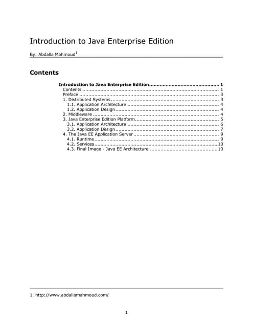 Introduction To Java Enterprise Edition | PDF | Programming Languages ...