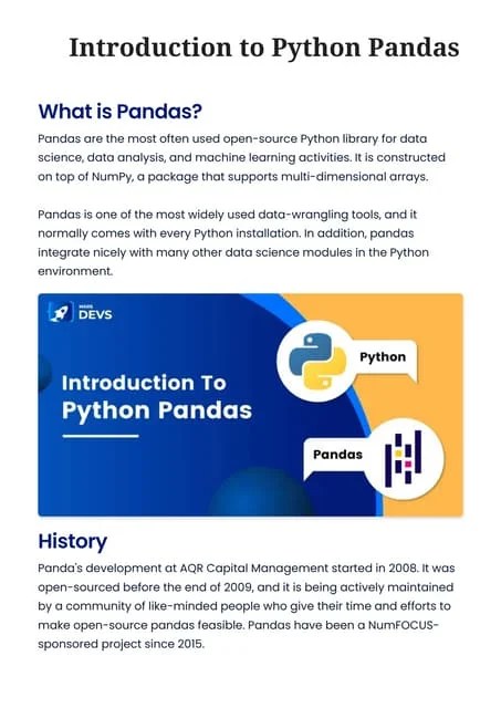 Complete Introduction To Pandas Python.pptx | Databases | Computer ...