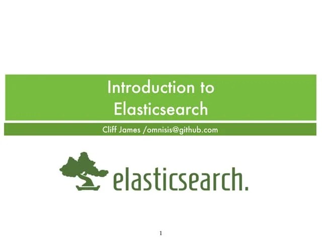 Intro To Elasticsearch | PDF | Search | Internet