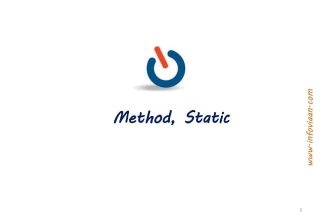 Java Method, Static Block | PPTX