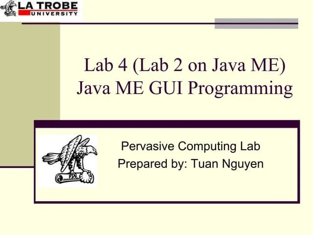 Java Me Lab2-slides (gui Programming) | PPT