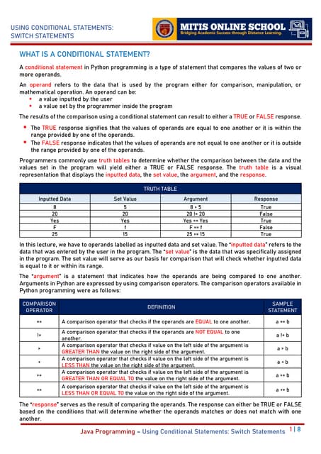 Java Programming - Conditional Statements (Switch).pdf