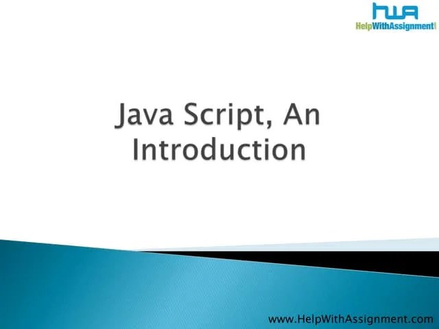 Java Script An Introduction | PPTX