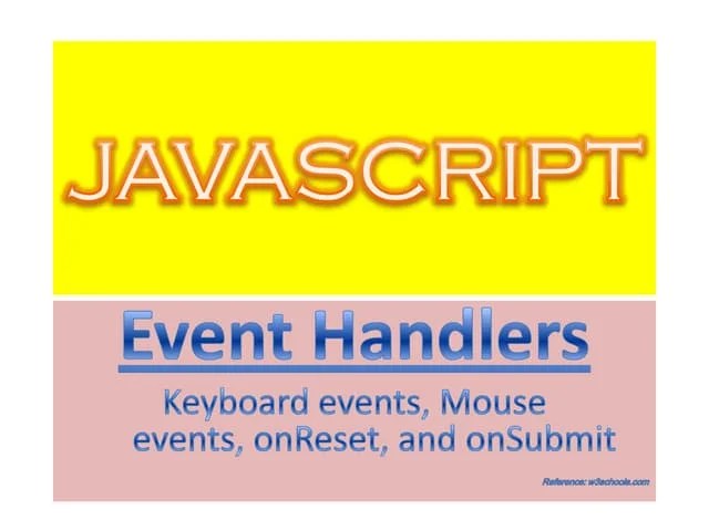 Javascript Event Handler 2 | PPT