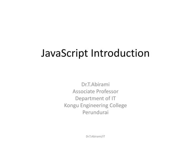 Javascript1 Notes For Beginners Notes Pdf