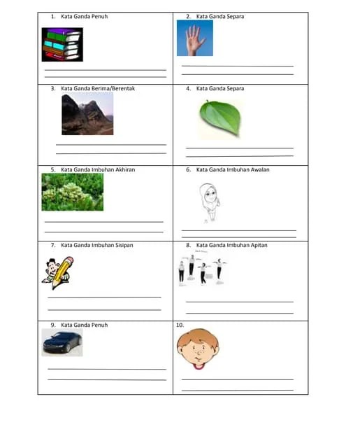 Interactive worksheet kata ganda berentak. Tapak Pembelajaran Kata Ganda Tahun 3