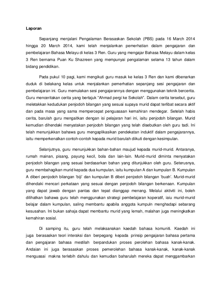 Tingkatan 5 tarikh penghantaran : Laporan 1