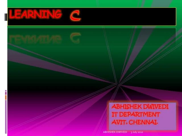 C Language Ppt | PPT