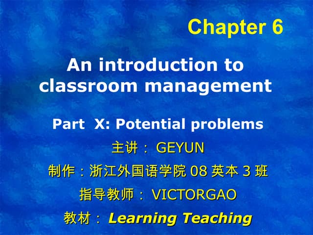 Learning Teaching Chapter6 | PPT