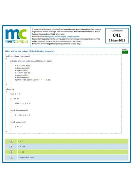 Learn Java Programming - Java Practice Tests | PDF