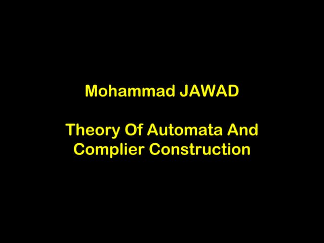 Deterministic Finite Automata | PPT | Programming Languages | Computing