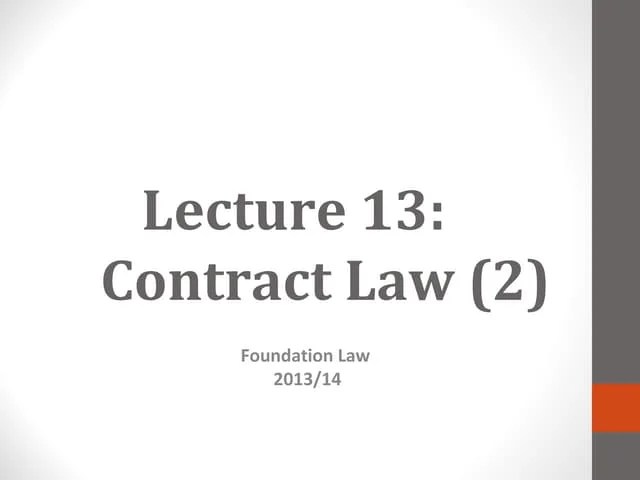 Introduction To Contract Law | PPT