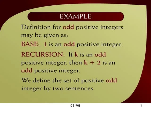 Lecture 18 Recursion | PPT