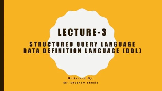 Lecture 4 Sql {basics Keys And Constraints} | PPTX