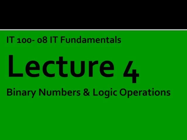 Binary Numbers Logic Operation By Muhammad Usman Msc M Phil Pdf - Classic Retina Colorful Wallpapers | Free Download