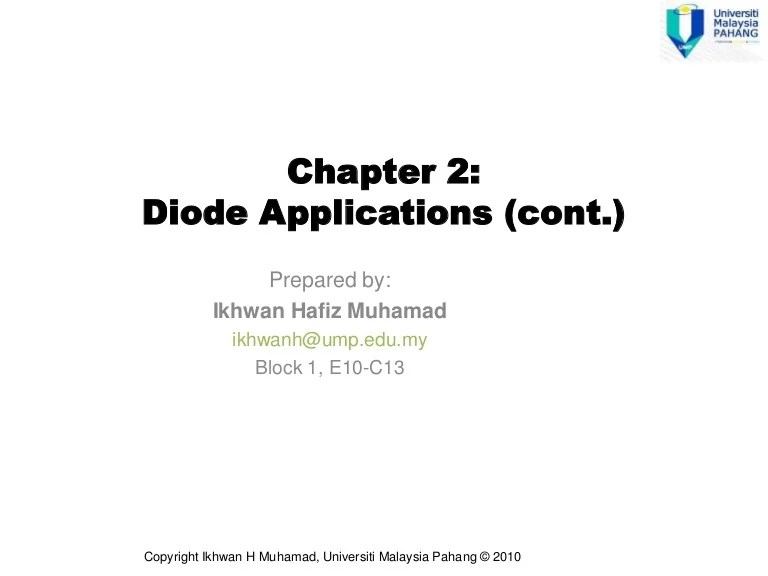 Lecture 4 Ver2 Diode App Lecture 4 Ver2 Diode App