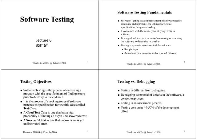 Software Testing And Debugging | PPTX