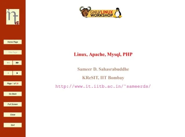 Linux, Apache, Mysql, PHP | PPT