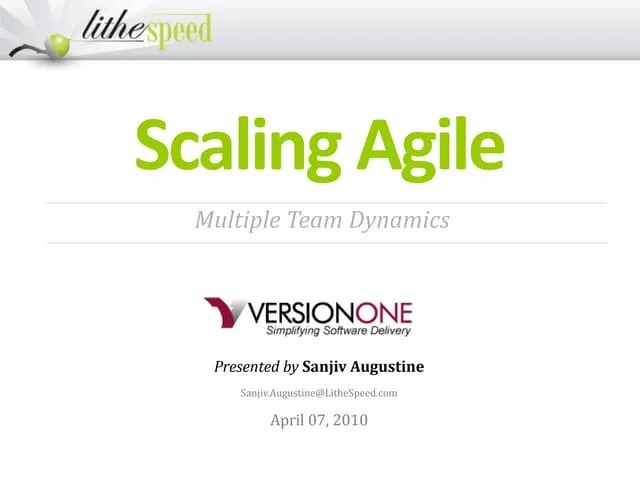 Scaling Agile - Multiple Team Dynamics | PPTX