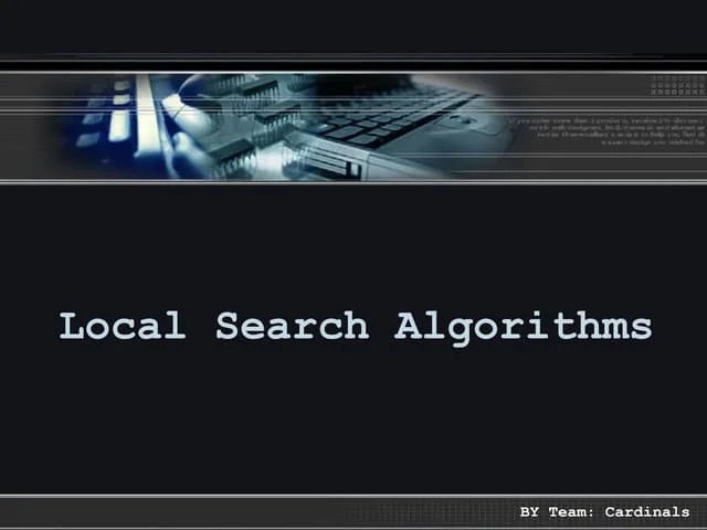Local Search Algorithms | PPTX