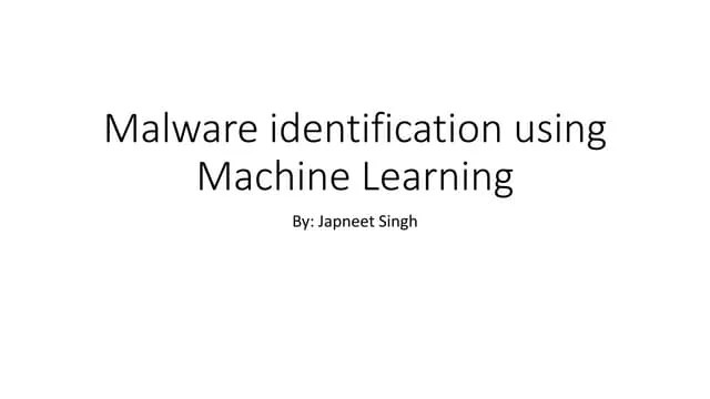 Malware Detection Using Data Mining Techniques | PPTX