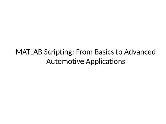 Chapter 10 Programming In Matlab | PPT