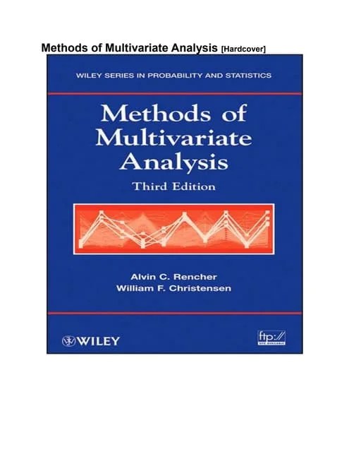Methods Of Multivariate Analysis Docx