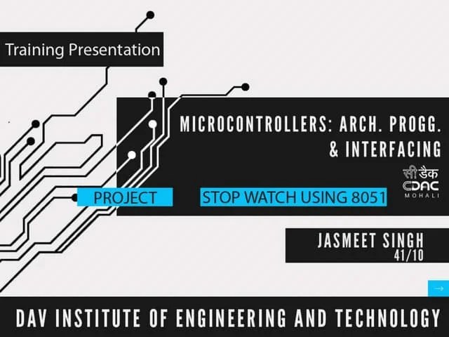 Microcontroller Architecture Programming And Interfacing Pptx