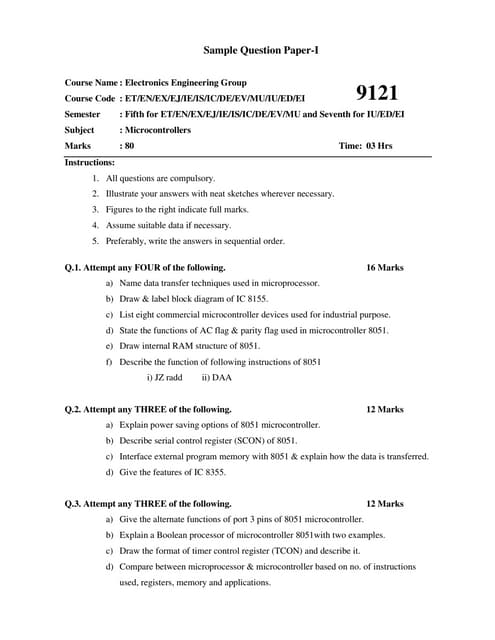 EE6502 Microprocessor And Microcontroller | PDF