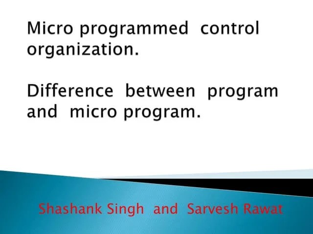 Microprogrammed Control Unit Pptx Programming Languages Computing