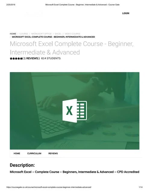 Specialization Macquarie University - Excel Skills For Business | PDF