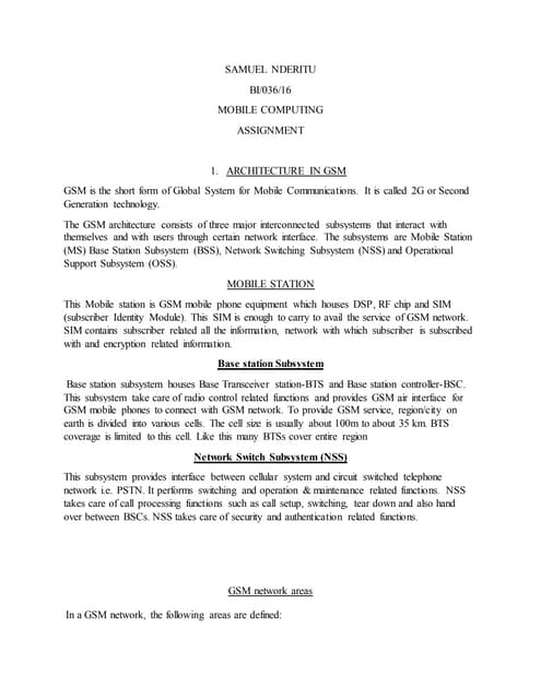 Gsm Signalling Protocol Ppt