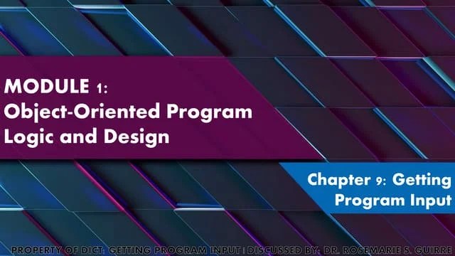 Getting Program Input | PPT