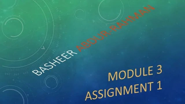 Module 3 Assignment 1 Final Presentation | PPT | Free Download