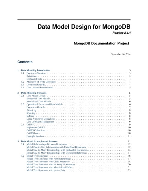 Mongo Db Data-models-guide | PDF