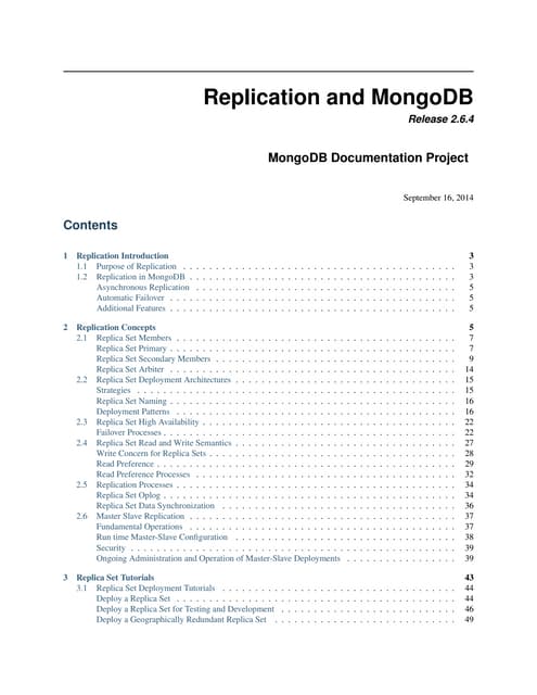 Mongo Db Replication Guide | PDF | Databases | Computer Software And ...