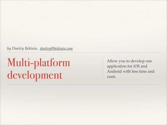 Multi Platform Development Pdf