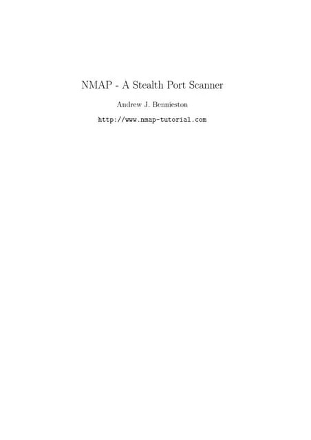 Nmap Tutorial | PDF