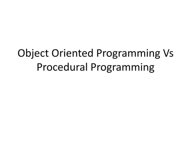 Object Oriented Programming Vs Procedural Programming - Full HD Dark Pictures for Desktop