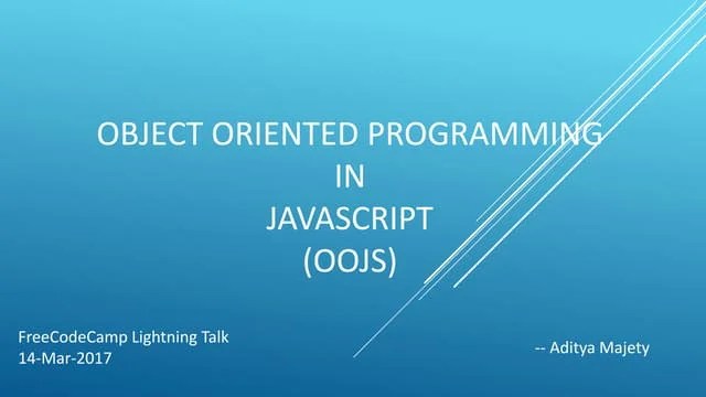 Object Oriented Programming In JavaScript | PPTX