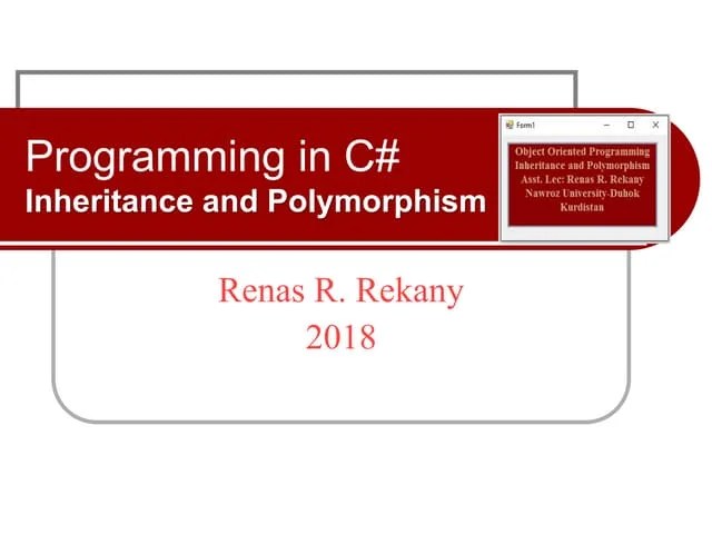 Object Oriented Programming Inheritance | PPT