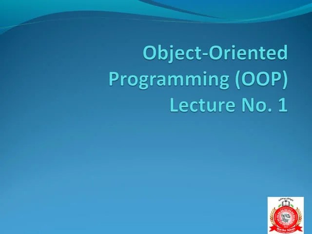 Object Oriented Programming | PPT