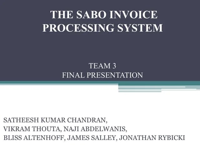 Optimizing Invoice Processing Pptx