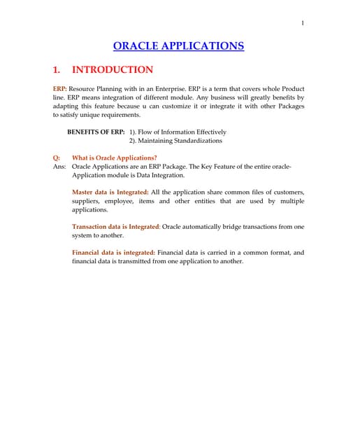 Oracle Apps Technical Manual | PDF